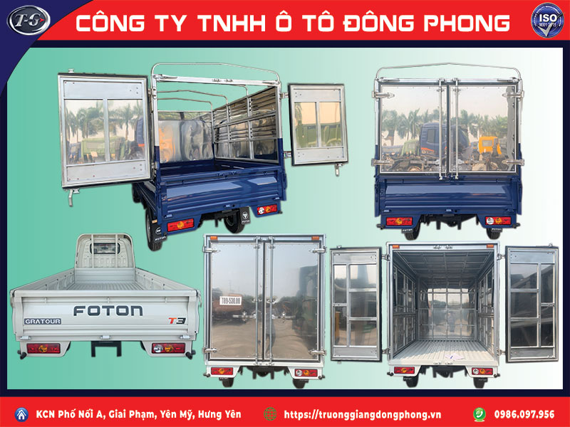 Thùng hàng xe tải Trường Giang Foton Gratour T3 Cabin kép